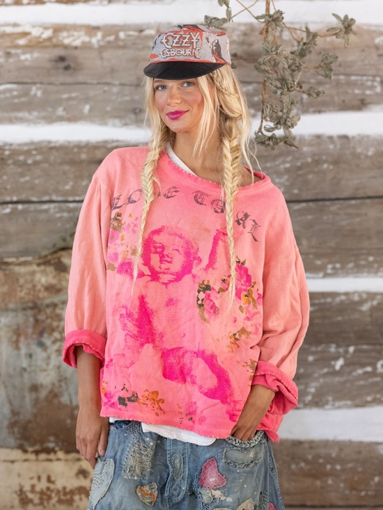Magnolia Pearl Tops - Magnolia Pearl Love to All Hermosa Sweatshirt